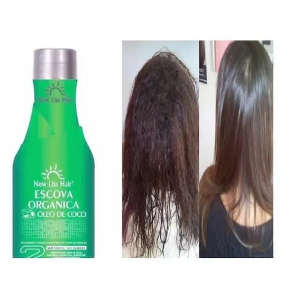 ESCOVA SEM FORMOL orgânica 100% LISO DE OLEO DE COCO MAIS BRILHO 1L