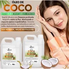 Kit Shampoo + Condicionador Ultra Hidratante oleo de coco profissional 5l
