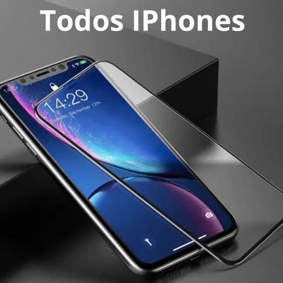 Pelicula Vidro 3D IPhone 13 14 15 16 12 11 XR Xs 11 Pro Max 14 Pro Max 13 Pro Max *COBRE TELA TODA*