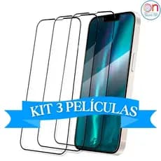 KIT 3 Películas de Vidro 3D/9D IPhone 16 15 14 13 12 11 XR 6 7 8 10 12 8plus 15 Pro Max