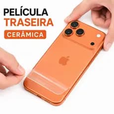 Película Traseira Cerâmica Transparente Flexível iPhone 17 16 15 14 13 12 11 XR Pro Max Anti Risco
