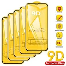 Kit 5 Película de Vidro 3D/9D IPHONE FULL Tela Completa IPhone 15 14 13 12 11 Pro Max X XR XS MAX 6 7 8 Plus