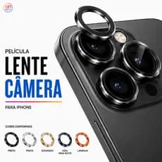 Película Lente Câmera iPhone 17 16 15 14 13 12 11 Pro Max Metal Anti Risco