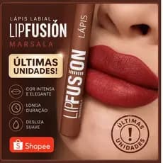 Lápis Batom Matte Lip Fusion Dia a Dia Mahav Marsala