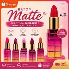 Batom Bala Matte Astro Lips Textura confortável Mia Make