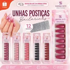 Unhas Postiças Bailarina Sabrina Sato Shine Brilhantes