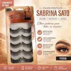 Kit 5 Pares de Cílios Postiços Sabrina Sato cilios 5D tamanhos iguais F006