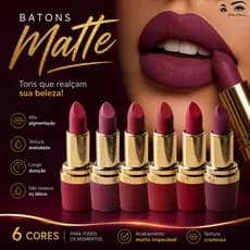 Vivai Batom Matte Comfort 6 Cores Alta Pigmentação