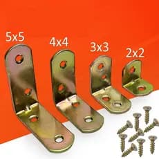 Cantoneira de Aço Para Móveis 25 Peças (5x5, 4x4, 3x3, 2x2) Suporte L em Metal Reforçado para Móveis