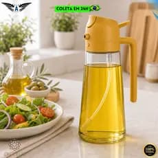 Pulverizador Spray De Vidro 2 em 1 Borrifador Para Óleo Azeite Vinagre Tampa Antivazamento