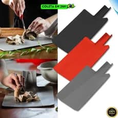 Tábua de Corte Dobravel Prática Resistente Inteligente Gourmet Cabo Ergônomico Sem Sujeira Cozinha