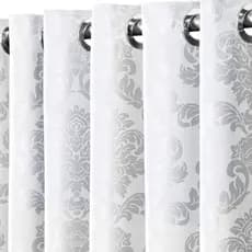 Cortina Premium Para Sala e Quarto Jacquard Estampada 1,30 x 2,00m Esticada Semi Blackout