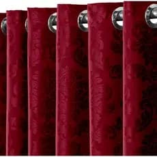 Cortina Premium Para Sala e Quarto Jacquard Estampada 1,30 x 2,00 Metros Ideal para Janela Semi Blackout