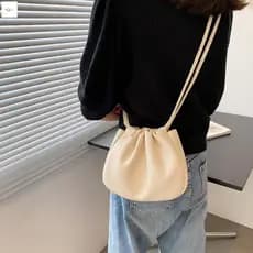 Bolsa De Ombro Plissada Moderna Feminina , Material PU Durável , Com Toque Macio Para Uso Diário No Trabalho E Em Viagen