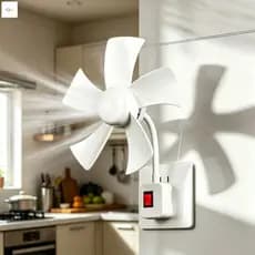 Mini Ventilador De Mesa Silencioso De 5 Lâminas Circulador De Ar Portátil Com Ajuste Multiângulo E Operação De Baixo Ruí