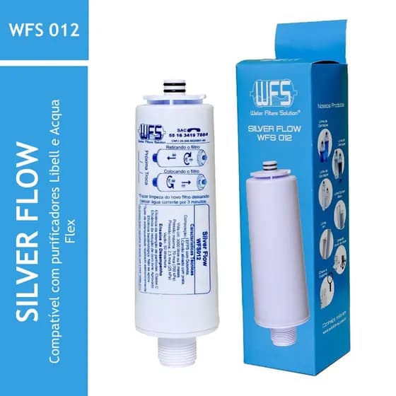 Refil Filtro Vela Purificador Compatível com Purificadores Libell e Acqua Flex Wfs012 Silver Flow