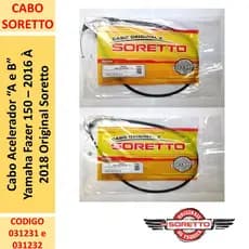 Cabo Acelerador A + B Yamaha Fazer 150 2016 À 2018 Original Soretto