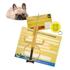 Micro Chip Animal Tag Cachorros Cães Identificador 2x12mm + Medalha Qr Code