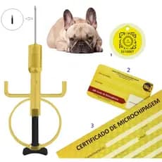 10 Micro Chip 2.12mm Cachorro Cães Pets + Medalha Qr Code