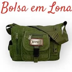 Bolsa Transversal Em Lona Tipo Carteiro Unissex Trabalho Faculdade Escola Presente Natal