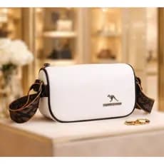 Bolsa Pequena Feminina Transversal Couro Sintético Mulher Estilosa Marca Canguru Presente Natal
