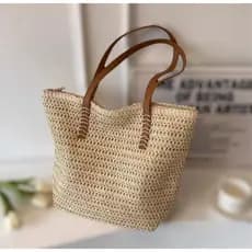 Bolsa De Palha Praia Verão Estilosa Fashion Mulher Presente Natal