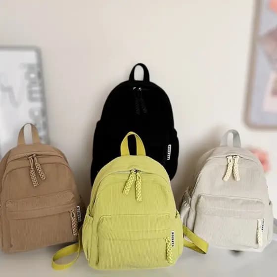 Mochila Em Veludo GRANDE E PEQUENA Feminina Menina Mulher Estilosa Dia A Dia Presente