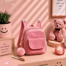 Mochila Veludo MINI Chaveiro  Feminina  Estilosa  Menina Mulher Passeio Balada Dia A Dia Presente
