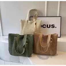 Bolsa De Palha Verão Praia Lazer Passeio Estilosa Fashion Mulher Presente Natal