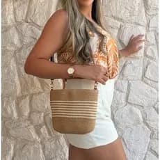 Bolsa De Palha PEQUENA Praia Verão Estilo Feminina Mulher Menina Presente