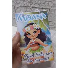 Sacolinha Surpresa Moana Pegue e Monte Sacola Para Aniversário Moana