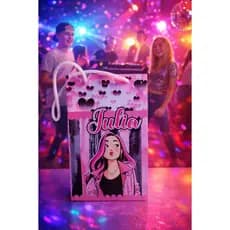 Sacolinha Personalizada Hemily Vick Sacola Surpresa Lembrancinha para Aniversário dos Rosa
