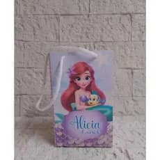 Sacolinha Personalizada Sereia Pegue e Monte Sacola Surpresa Para Aniversário Ariel