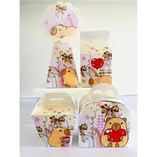kit Caixinhas Personalizadas Para Aniversário  Capivara Pegue e Monte