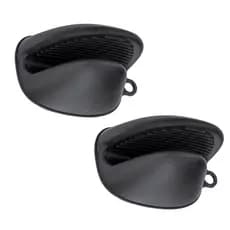 Par de Luvas de Silicone Pega Panela Quente para Proteção Weck Preta