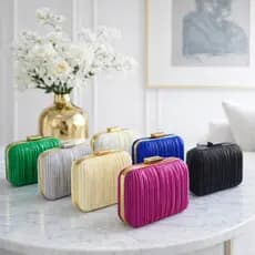 Bolsa Clutch Feminina Luxo Festa Casamento Noite Elegante e Eventos Com Fecho Dourado