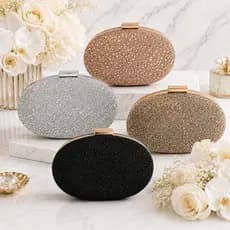 Bolsa Clutch Festa Feminina Luxo com Strass  Madrinha Casamento  Evento Formatura Noite Balada Alça Corrente Removível