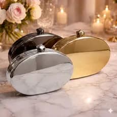 Bolsa Clutch Feminina Luxo Metalizada Dourada Prata Festa, Casamento e Eventos