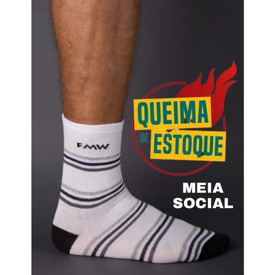 MEIA SOCIAL/CASUAL - QUEIMA DE ESTOQUE