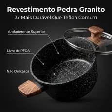 Jogo De Panelas 4 Peças Aluminio Cozinhar Almoço Janta Arroz
