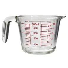 Copo Jarra Medidora 500ml Vidro Pode Ir Ao Micro-ondas Lava Louça Cozinha Prático Utensilio Gourmet