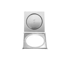 Ralo Click Inteligente Em Inox 10x10 Cm + Porta Grelha