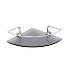 Porta Shampoo Grade Com Vidro Fumê Canto Para Banheiro