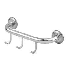 Cabide Triplo Aço Inox 3 Ganchos
