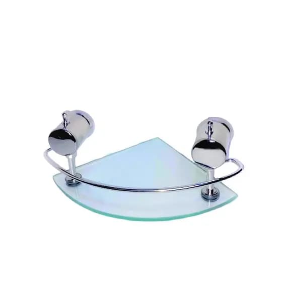 Porta Shampoo Grade Com Vidro(6mm) Canto Luxo Para Banheiro