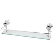 Porta Shampoo reto luxo Vidro(6mm) 30x10 Para Banheiro