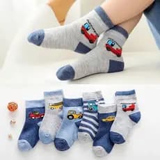 Kit 12 Pares Meia Infantil Cano Alto Masculino 0 A 10 Anos