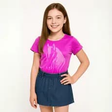 Body Infantil Country Cavalo Filha Rosa Pink – Estilo Ana Castela Boiadeira Tamanhos 4 ao 10