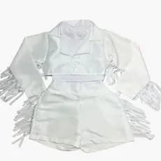 Conjunto Boiadeira Infantil Exclusivo – Look Country de Ana Castela com Franjas, Pronta Entrega