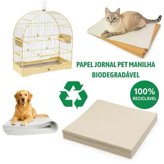 Jornal Pet  Absorvente, Reduz Odores, Ideal para Gaiolas e Pets ENVIO IMEDIANTO